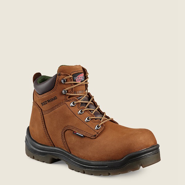 Red Wing Mens King Toe® - 6-inch Insulated Waterproof Soft Toe - Work Boots Brown - 6305FCUST